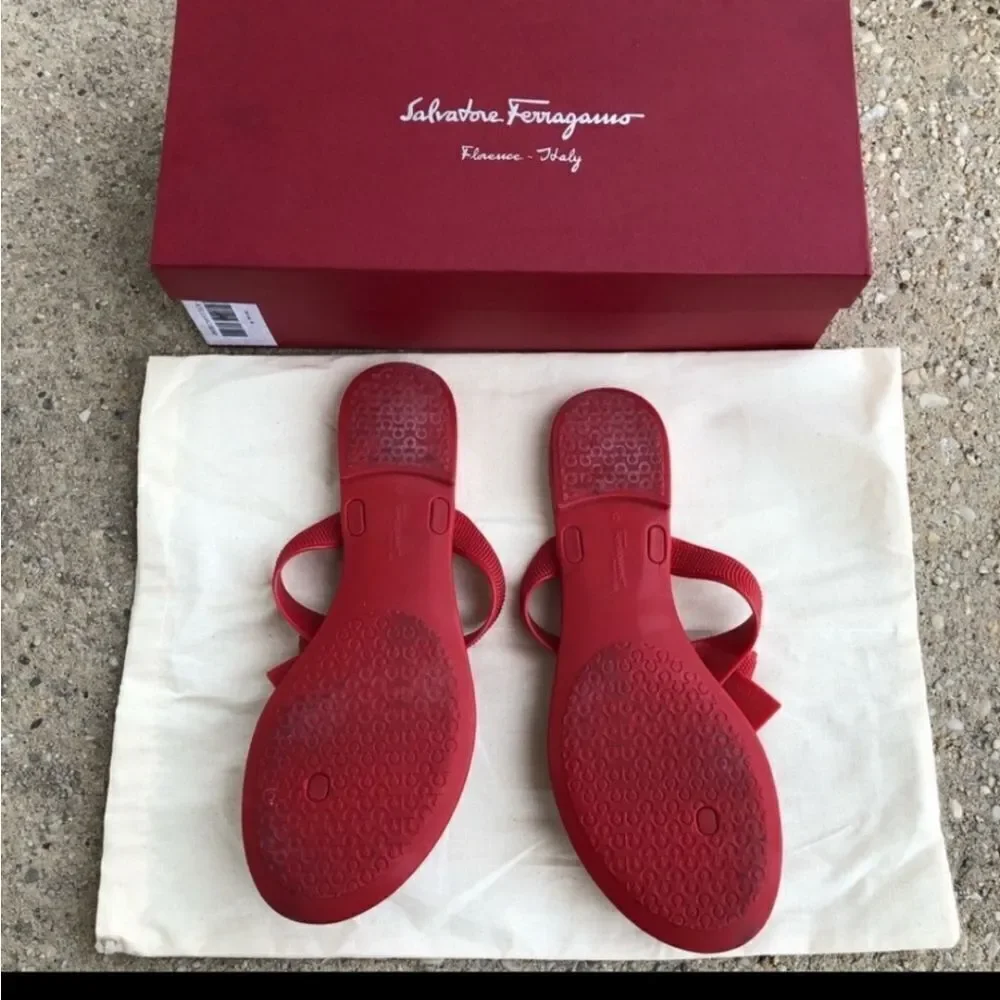Authentic Salvatore Ferragamo Bali Sandals with box No Dust Bag - Picture 6 of 7